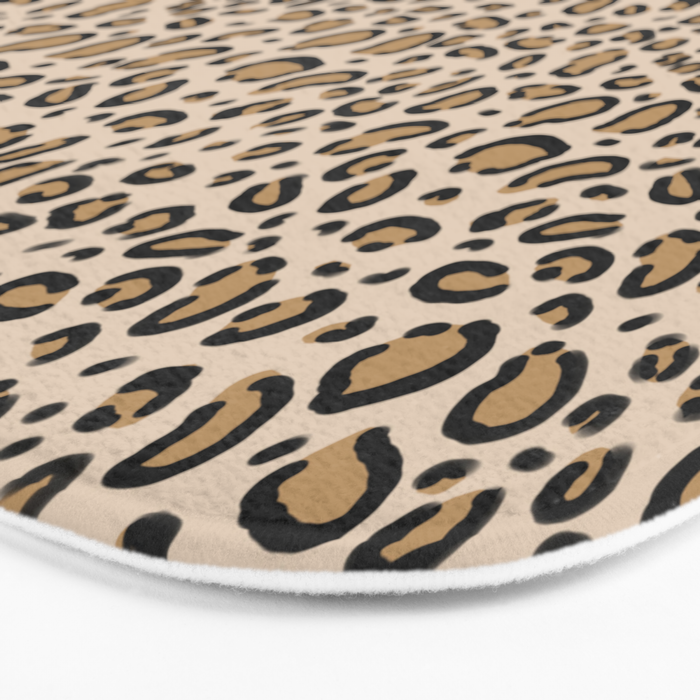 Leopard print - classic cheetah print, animal print Bath Mat Gallery Image 3