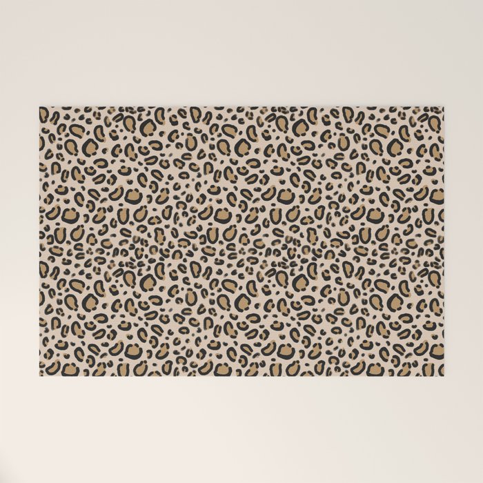 Leopard print - classic cheetah print, animal print Welcome Mat Gallery Image 1