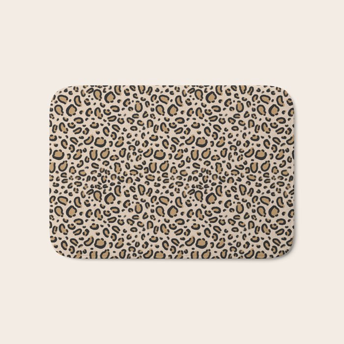 Leopard print - classic cheetah print, animal print Bath Mat Gallery Image 1