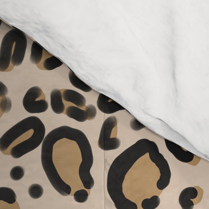 Leopard print - classic cheetah print, animal print Comforter Gallery Image 4