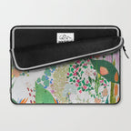 Painterly Floral Jungle on Pink and White Laptop Sleeve Gallery Image 2