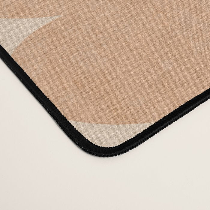 abstract retro shapes earthy checkered floral Desk Mat Gallery Image 4