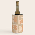 abstract retro shapes earthy checkered floral Wine Chiller Gallery Image 3