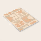 abstract retro shapes earthy checkered floral Notebook Gallery Image 3