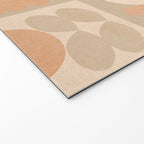 abstract retro shapes earthy checkered floral Welcome Mat Gallery Image 2
