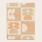 abstract retro shapes earthy checkered floral Notebook Gallery Image 4