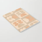 abstract retro shapes earthy checkered floral Notebook Gallery Image 2