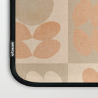 abstract retro shapes earthy checkered floral Laptop Sleeve Gallery Image 3