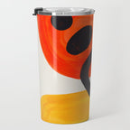 Colorful Mid Century Modern Abstract Fun Shapes Patterns Space Age Orange Yellow Orbit Bubbles Travel Mug Gallery Image 3