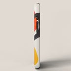 Colorful Mid Century Modern Abstract Fun Shapes Patterns Space Age Orange Yellow Orbit Bubbles iPhone Case Gallery Image 2