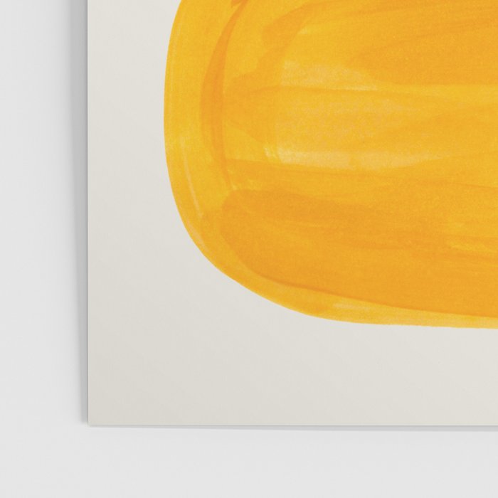 Colorful Mid Century Modern Abstract Fun Shapes Patterns Space Age Orange Yellow Orbit Bubbles Poster Gallery Image 3