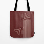 Oval Lines Abstract X Tote Bag Gallery Image 1