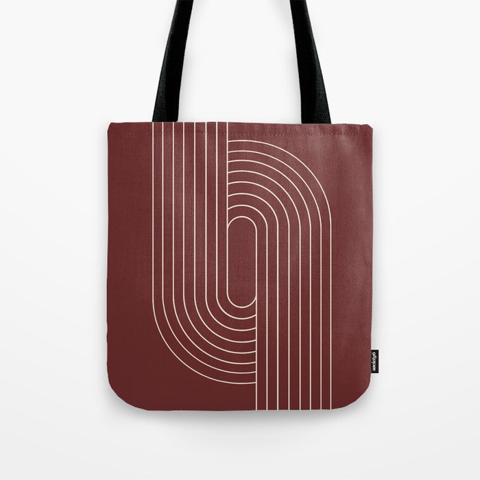 Oval Lines Abstract X Tote Bag Gallery Image 1