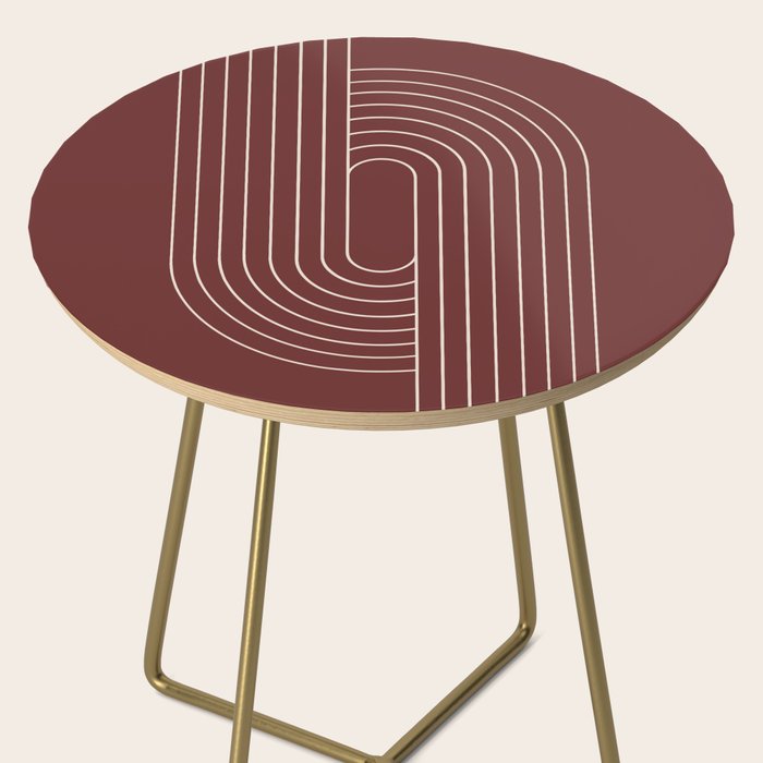 Oval Lines Abstract X Side Table Gallery Image 2