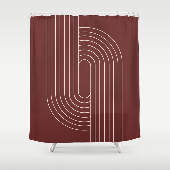 Oval Lines Abstract X Shower Curtain Gallery Image 1