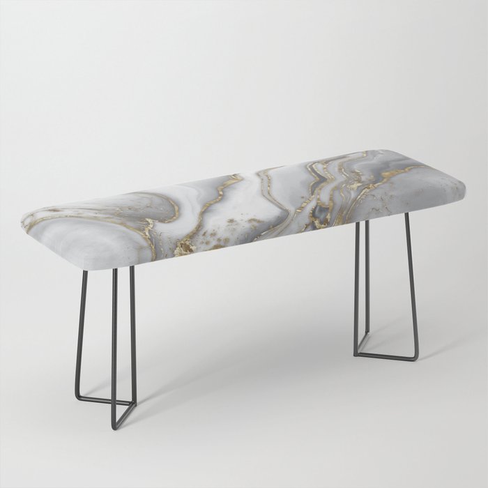 Grey liquid marble - pearl and gold Bench Gallery Image 1