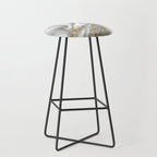 Grey liquid marble - pearl and gold Stool Gallery Image 1