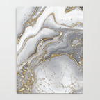 Grey liquid marble - pearl and gold Notebook Gallery Image 4