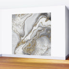 Grey liquid marble - pearl and gold Wall Mural Gallery Image 2