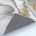 Grey liquid marble - pearl and gold Rug Gallery Image 4