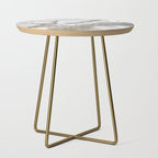 Grey liquid marble - pearl and gold Side Table Gallery Image 1