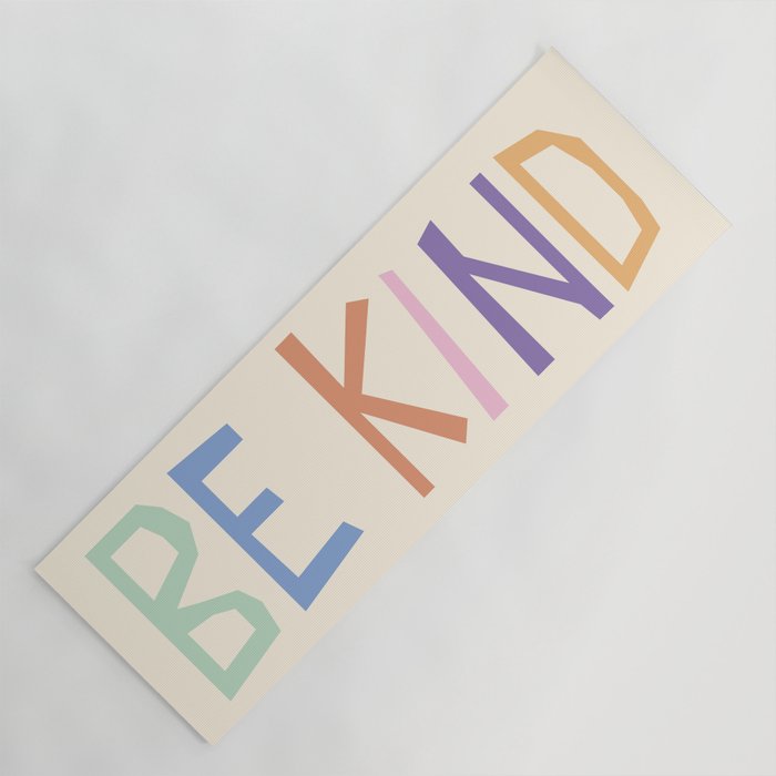 Be kind pastel colors Yoga Mat Gallery Image 1