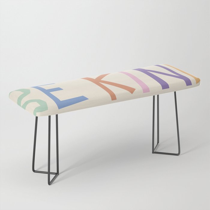 Be kind pastel colors Bench Gallery Image 1