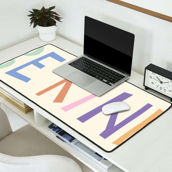 Be kind pastel colors Desk Mat Gallery Image 2