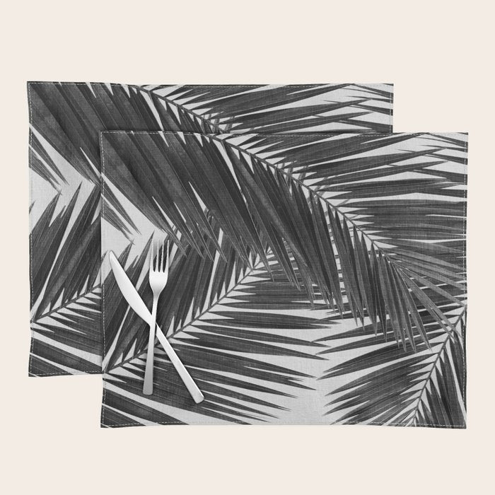 Palm Leaf Black & White III Placemat Gallery Image 1