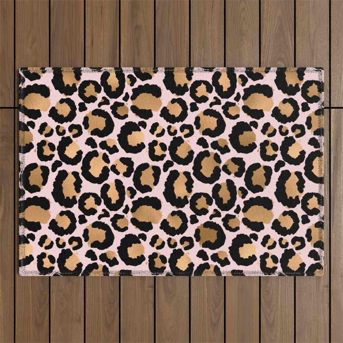 Animal print - pink copper Outdoor Rug Gallery Image 1