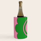 Cute Retro Flower Pink and Green Wine Chiller Gallery Image 2
