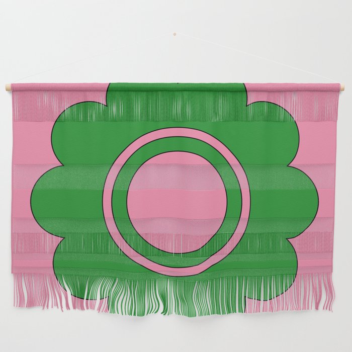Cute Retro Flower Pink and Green Wall Hanging Gallery Image 1