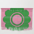 Cute Retro Flower Pink and Green Wall Hanging Gallery Image 1