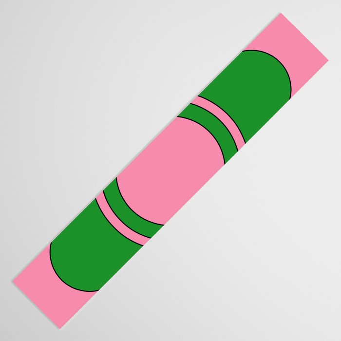 Cute Retro Flower Pink and Green Table Runner Gallery Image 3