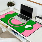 Cute Retro Flower Pink and Green Desk Mat Gallery Image 2