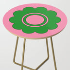 Cute Retro Flower Pink and Green Side Table Gallery Image 2