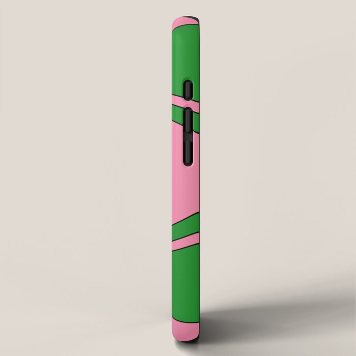 Cute Retro Flower Pink and Green iPhone Case Gallery Image 2