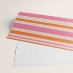 Variable Stripe Pattern in Retro Pink Orange Wrapping Paper Gallery Image 2