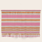 Variable Stripe Pattern in Retro Pink Orange Wall Hanging Gallery Image 1