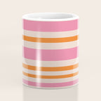 Variable Stripe Pattern in Retro Pink Orange Coffee Mug Gallery Image 4