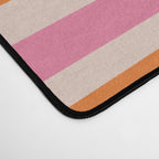 Variable Stripe Pattern in Retro Pink Orange Desk Mat Gallery Image 4