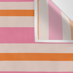 Variable Stripe Pattern in Retro Pink Orange Wall Tapestry Gallery Image 3