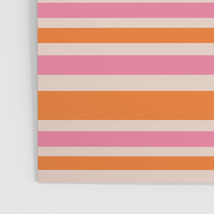 Variable Stripe Pattern in Retro Pink Orange Poster Gallery Image 3