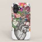 Anatomical heart and flowers iPhone Case Gallery Image 1