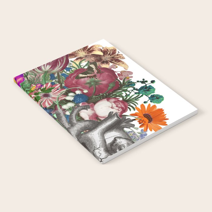 Anatomical heart and flowers Notebook Gallery Image 2