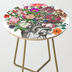 Anatomical heart and flowers Side Table Gallery Image 2