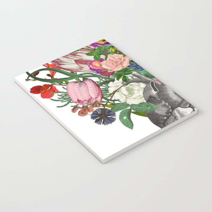 Anatomical heart and flowers Notebook Gallery Image 3