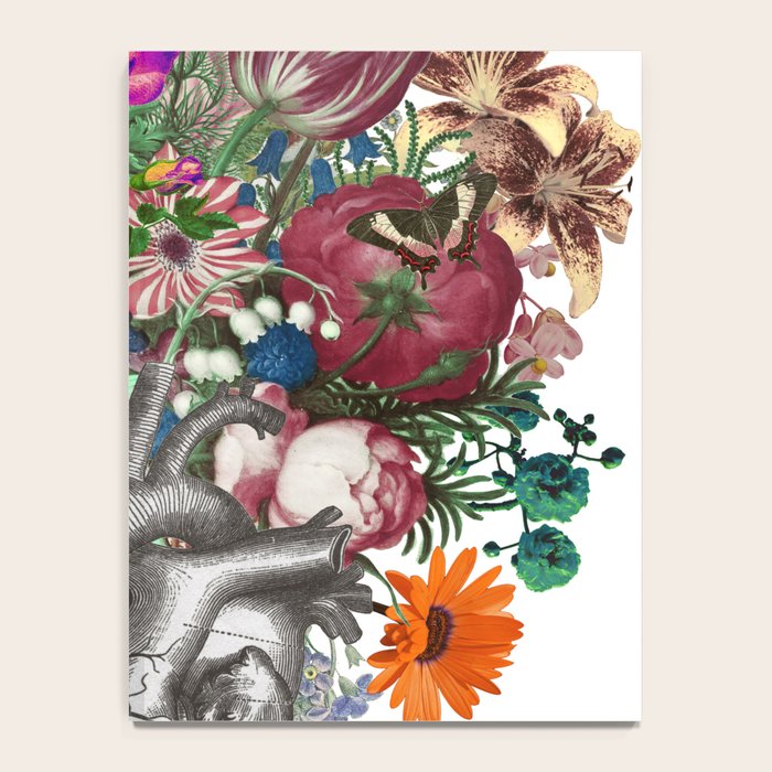 Anatomical heart and flowers Notebook Gallery Image 4