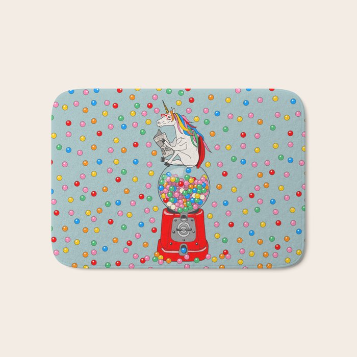 Unicorn Gumball Poop Bath Mat Gallery Image 1