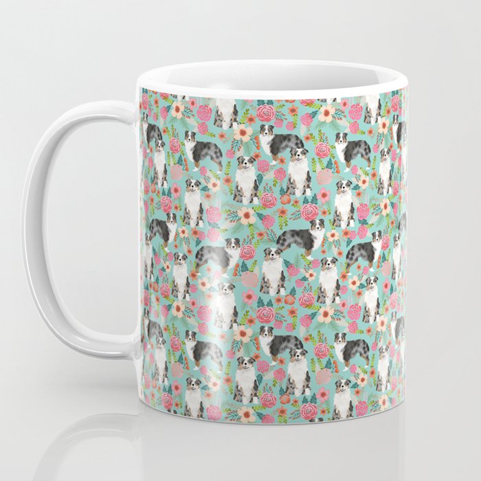 Australian Shepherd owners dog breed cute herding dogs aussie dogs animal pet portrait dog art Coffee Mug Gallery Image 3